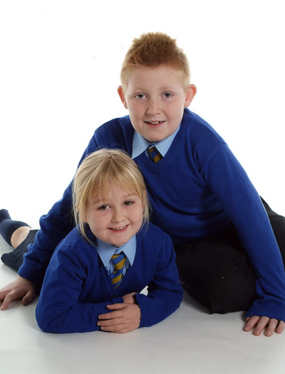 Young boy and girl professional printed on a canvas by Marshal Print The Print Revolution, Darrington, Wakefield.